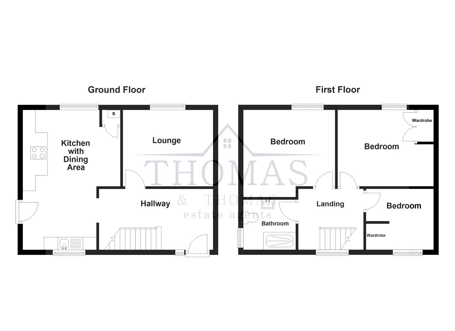 Floorplan for Troed Y Bryn, Upper Tumble, Llanelli