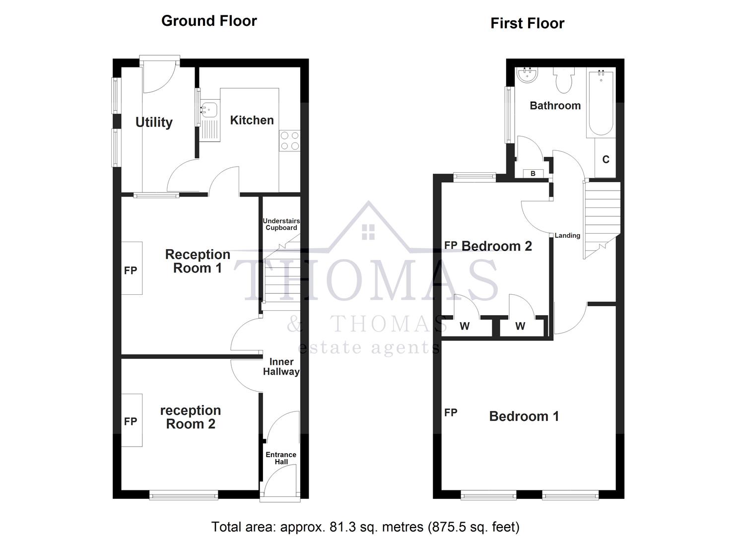 Floorplan for Heol Y Gors, Cwmgors, Ammanford
