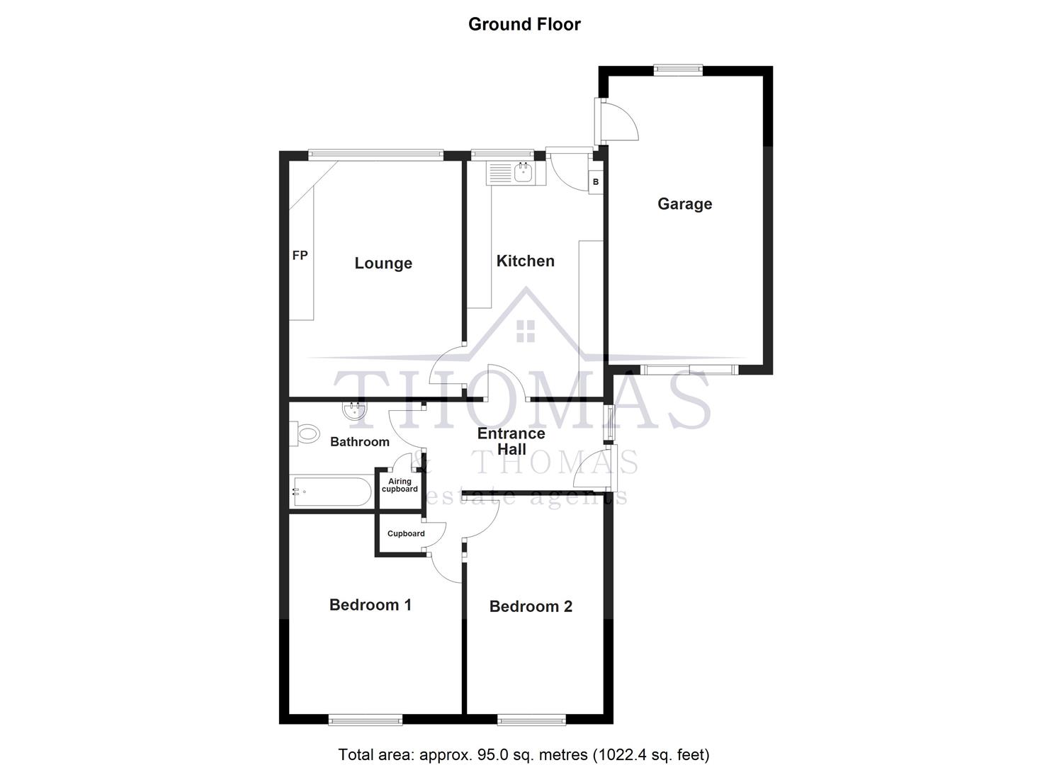 Floorplan for Talywern, Llangennech, Llanelli
