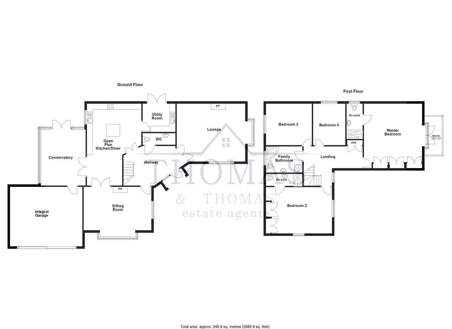 Floorplan for Henfelin, Garnant, Ammanford