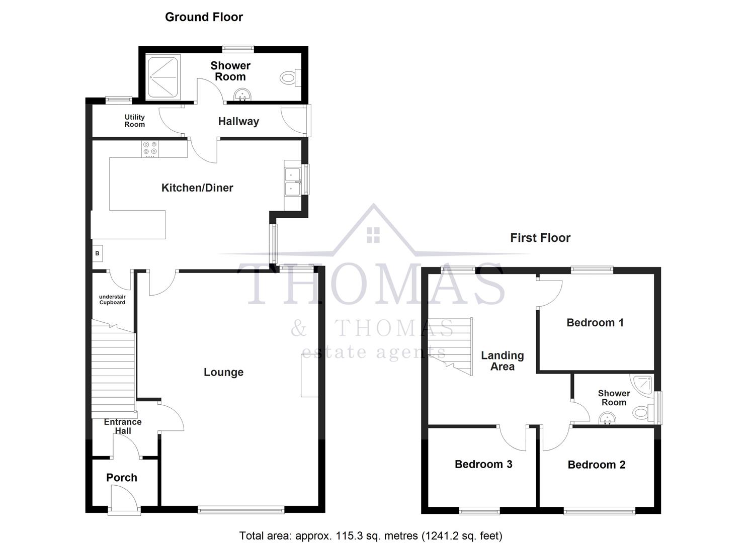 Floorplan for Dyffryn Road, Saron, Ammanford