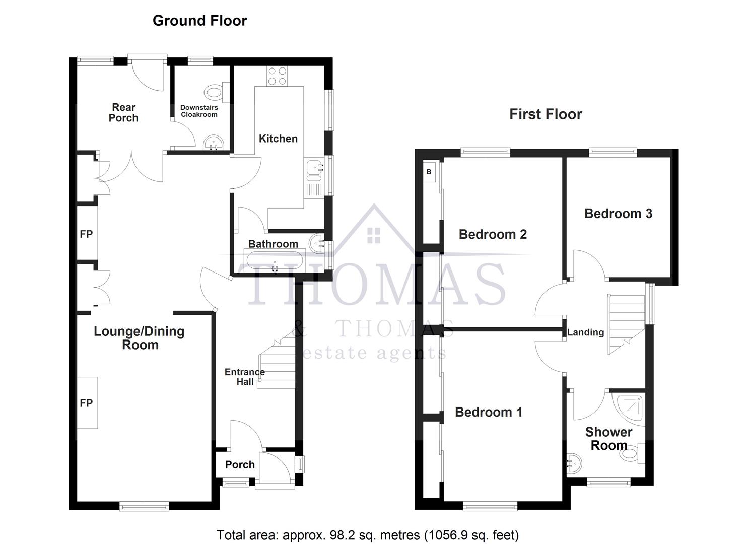 Floorplan for Neuadd Road, Gwaun Cae Gurwen, Ammanford