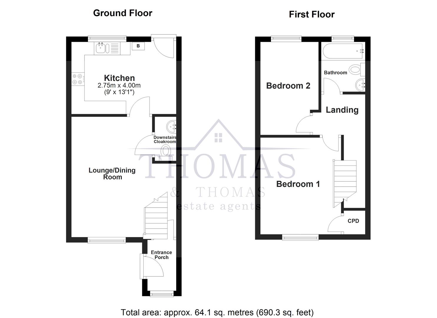 Floorplan for Penybanc Road, Ammanford