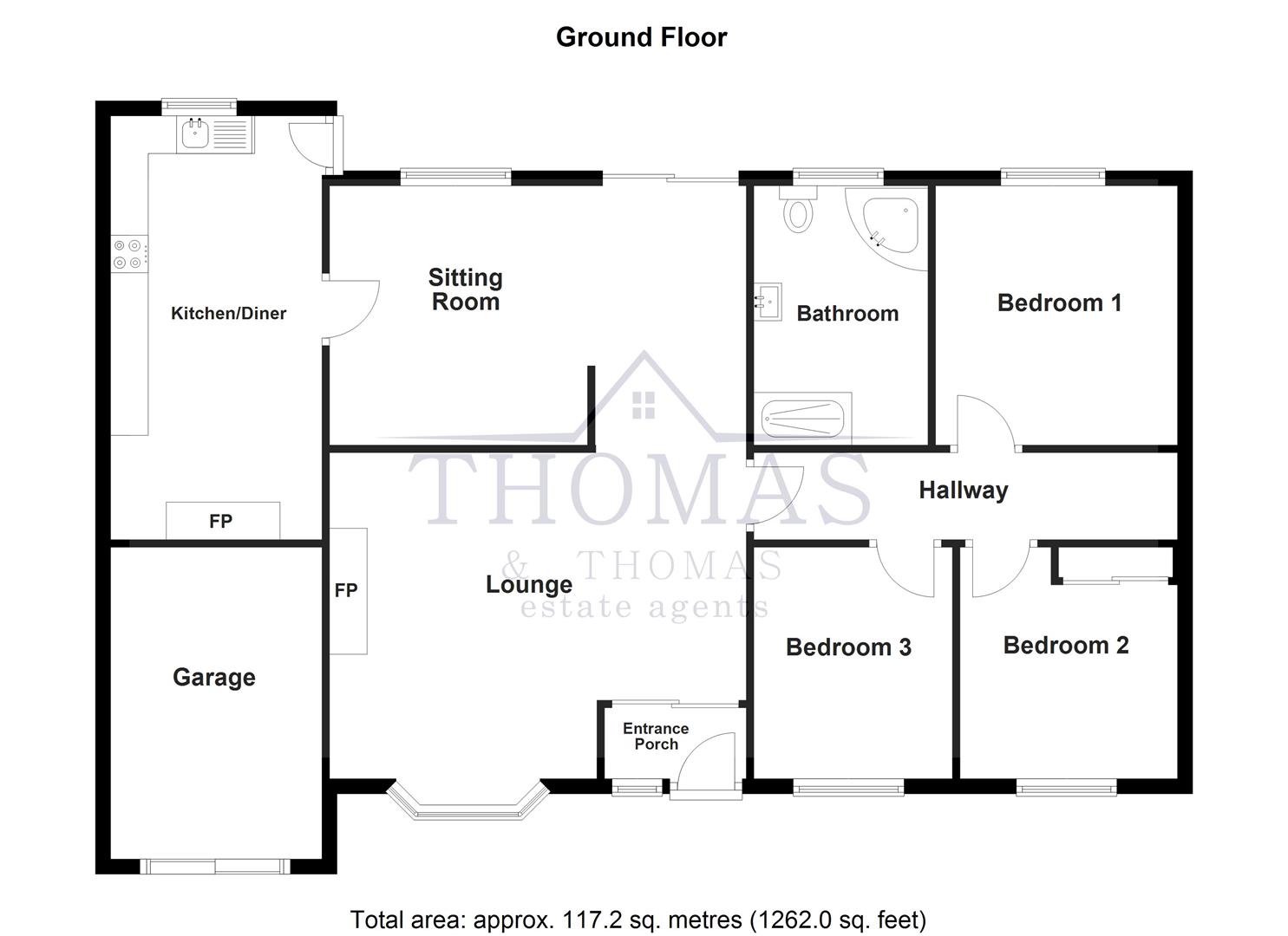 Floorplan for Heol Ddu, Ammanford