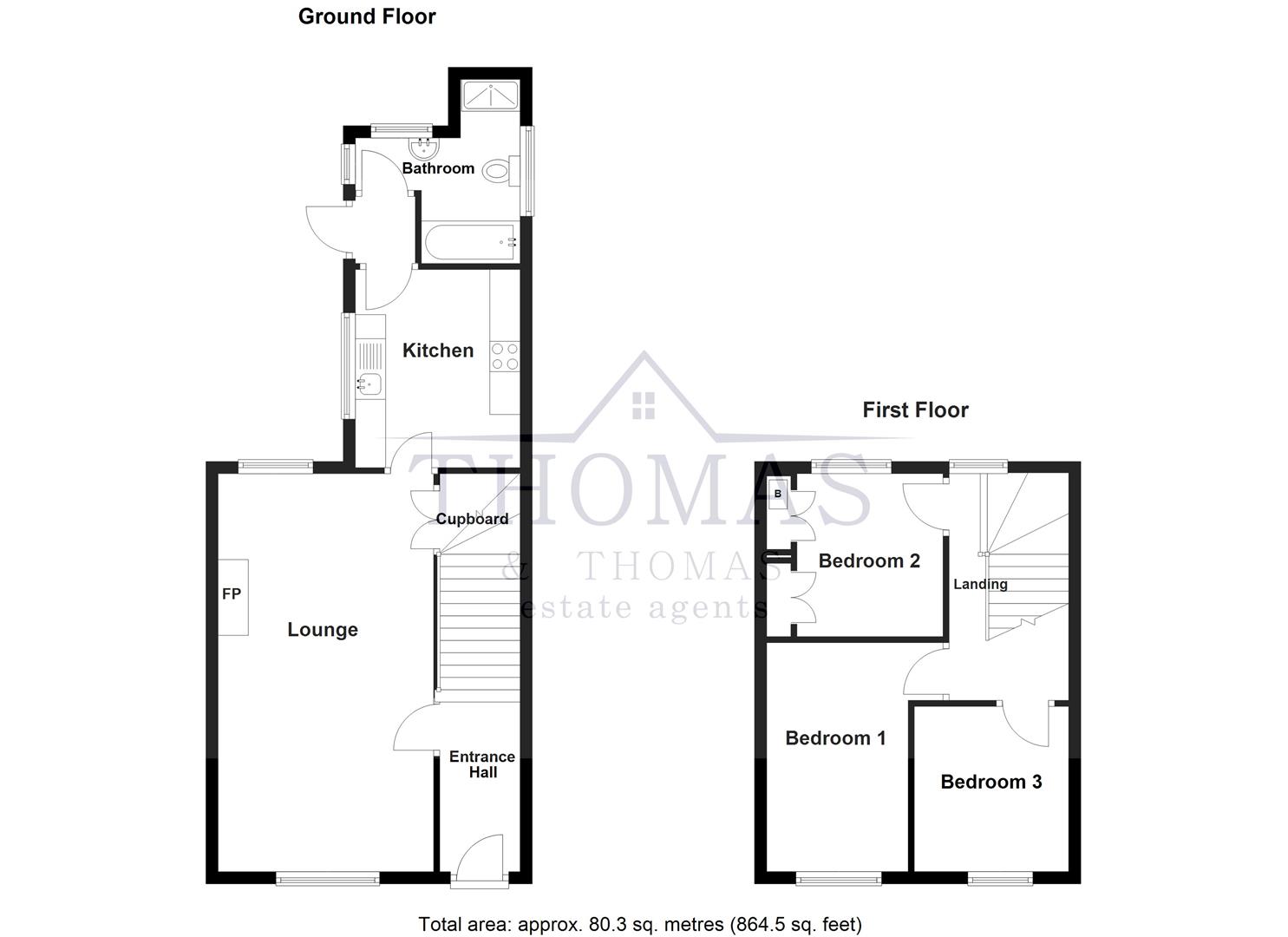 Floorplan for Park Street, Ammanford