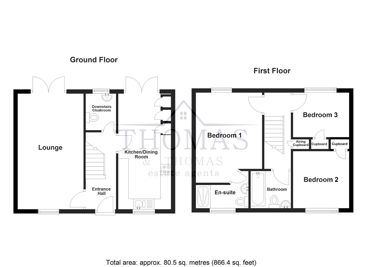 Floorplan for Ffordd Y Glowyr, Betws, Ammanford