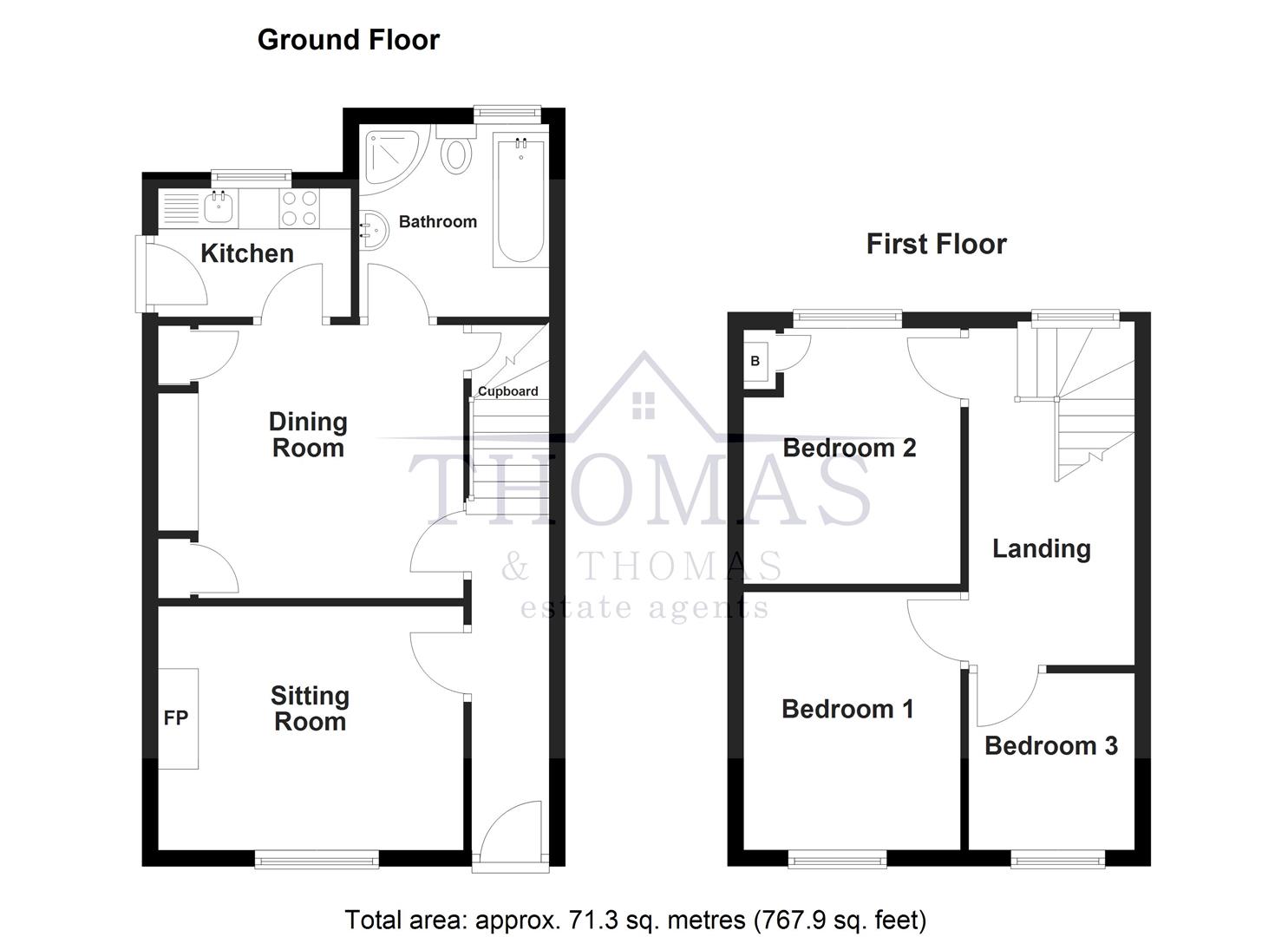 Floorplan for Heol Cae Gurwen, Gwaun Cae Gurwen, Ammanford