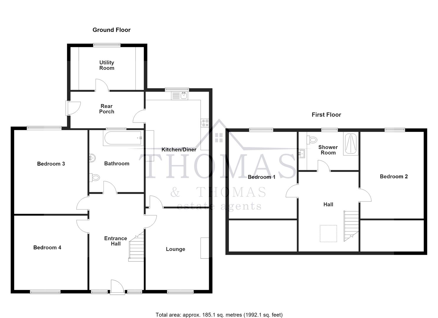 Floorplan for Walter Road, Ammanford