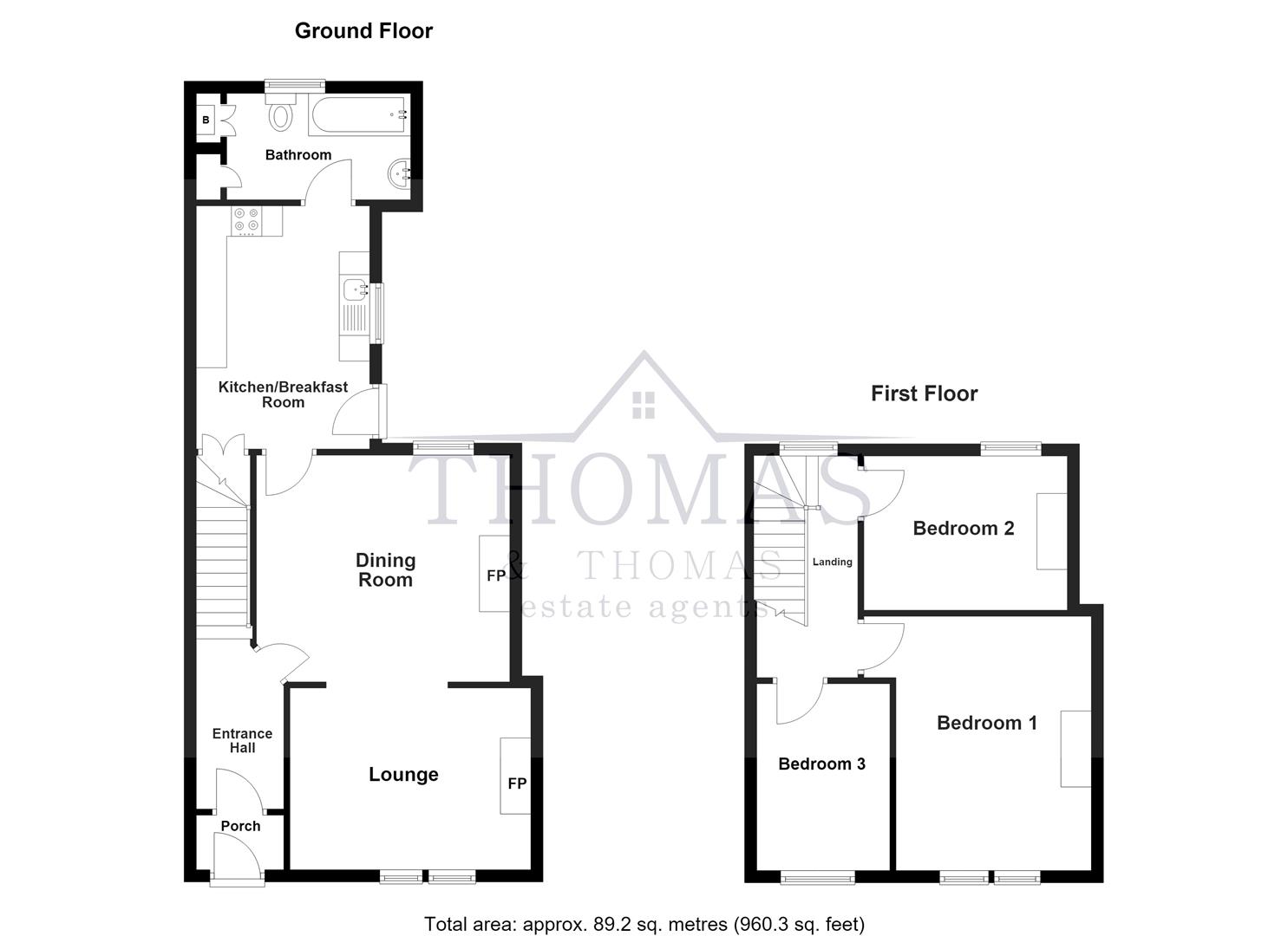 Floorplan for Heol Aman, Glanamman, Ammanford