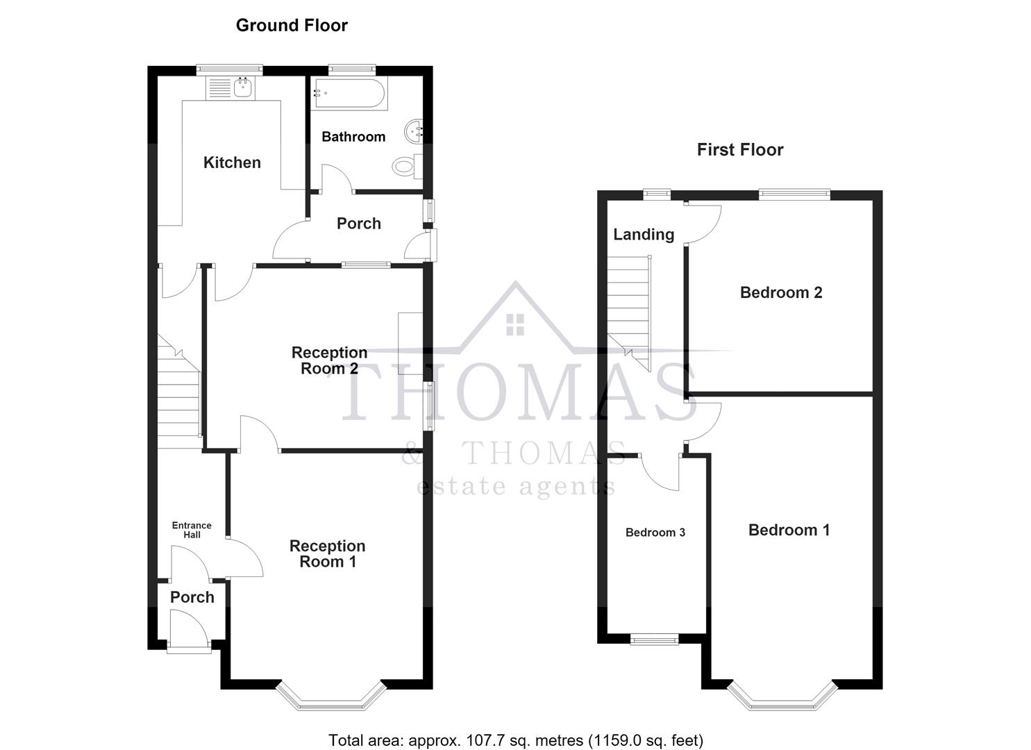 Floorplan for Bishop Road, Ammanford