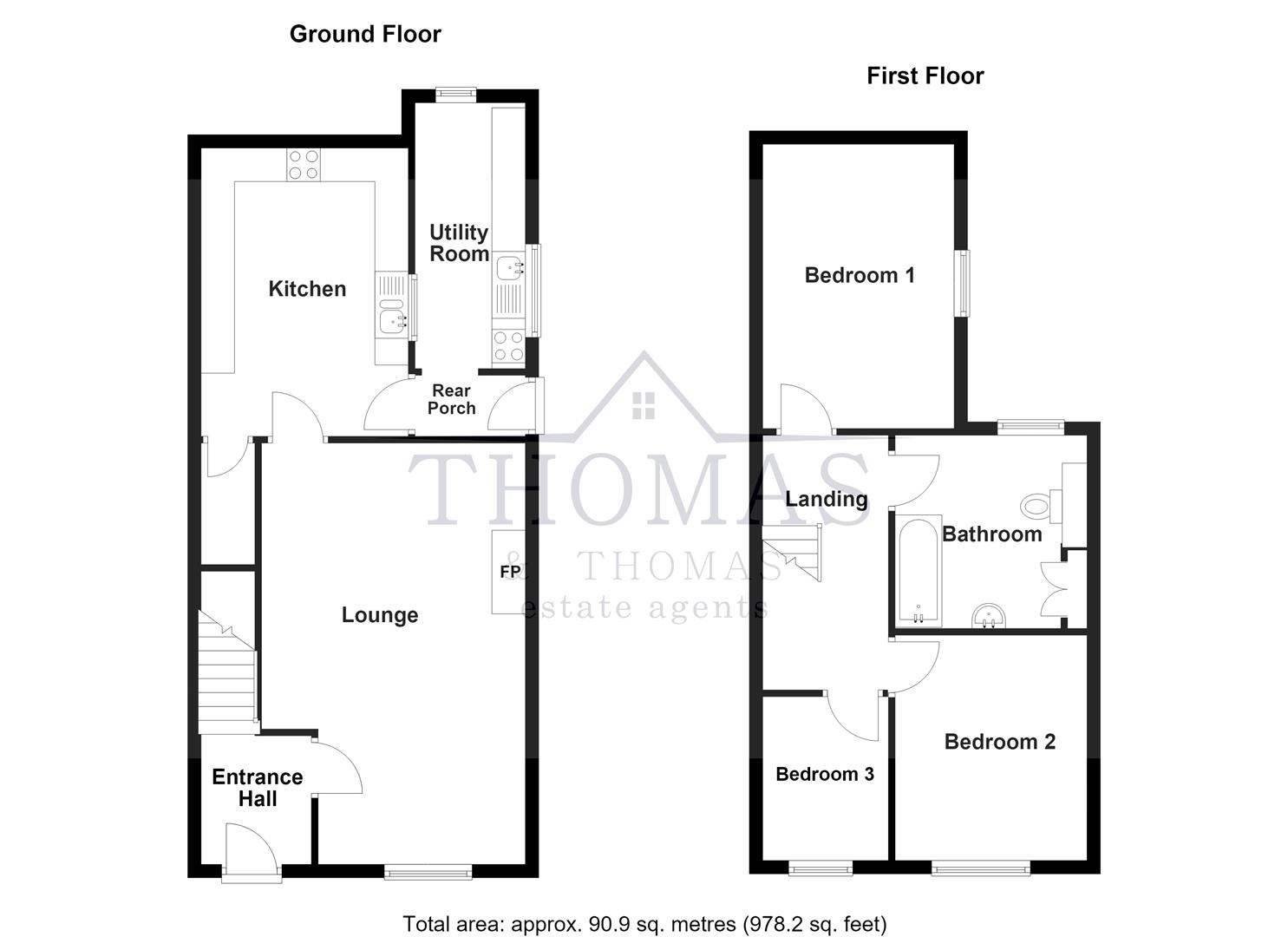 Floorplan for Penygarn Road, Ammanford