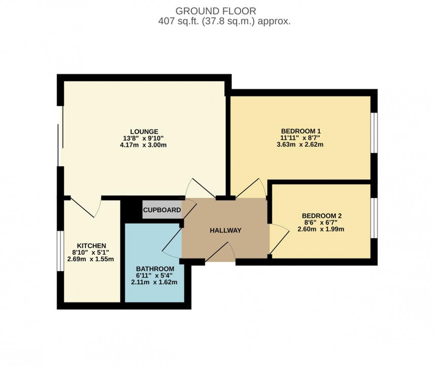 Floorplan for Rose Kiln Lane, Reading