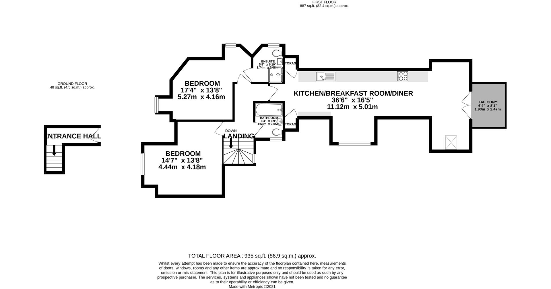 Floorplan for Watling Street, Radlett