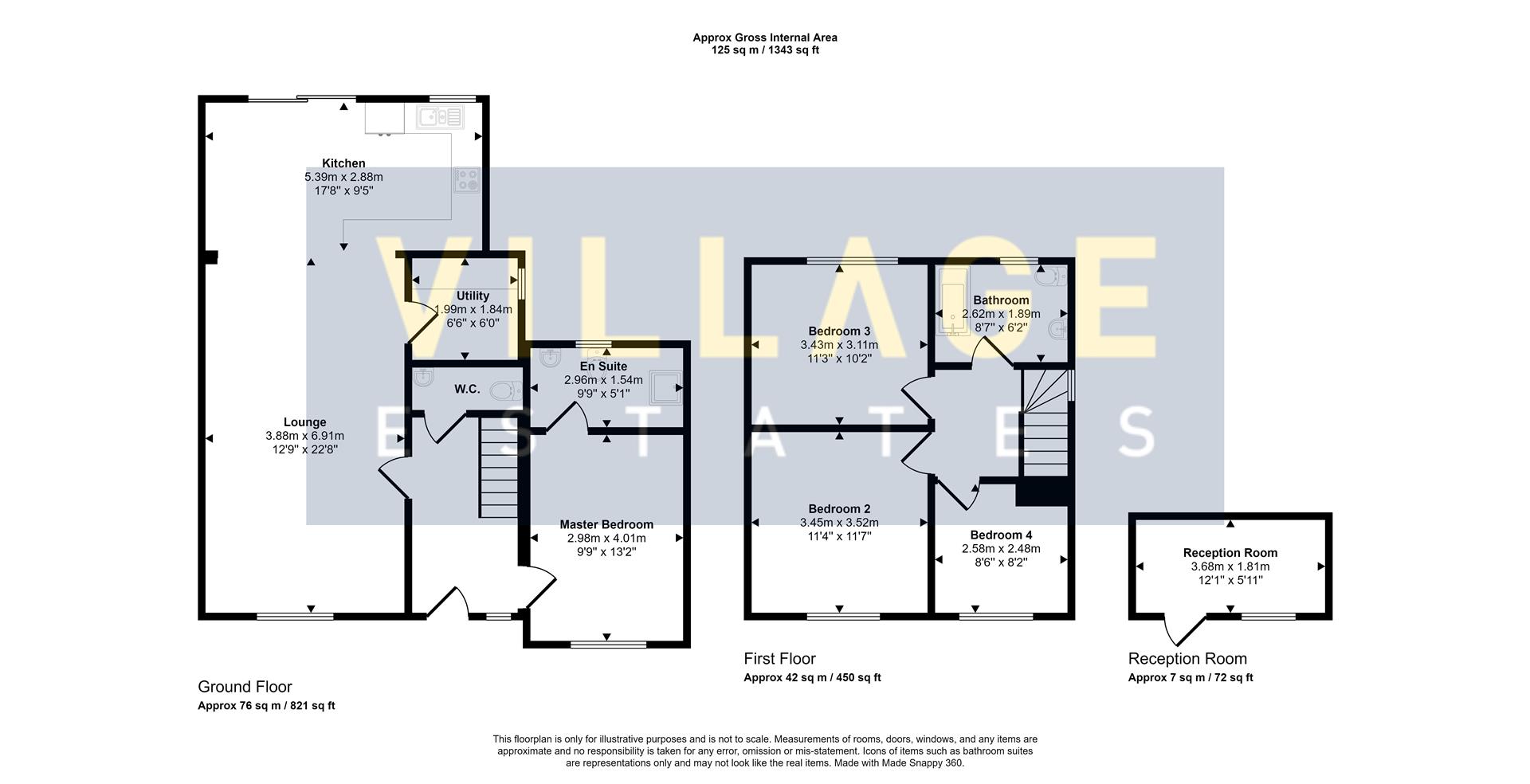 Floorplan for Beethoven Road, Elstree, Borehamwood