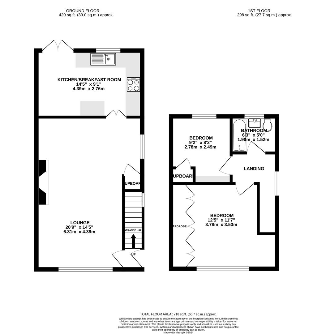 Floorplan for Gills Hill Lane, Radlett