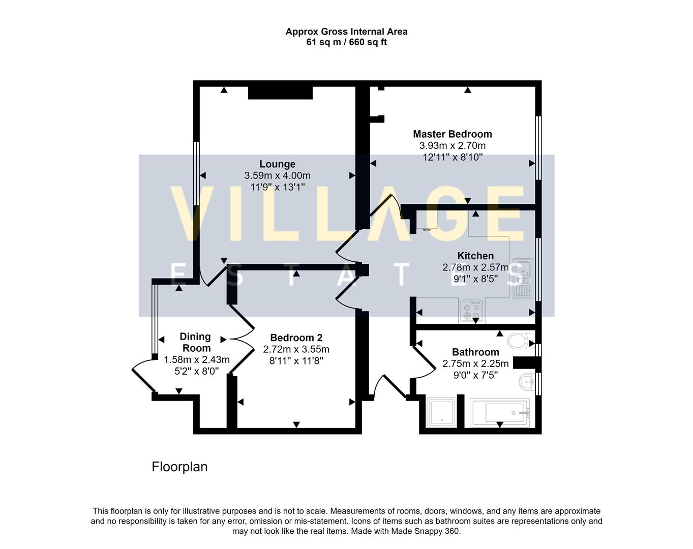 Floorplan for Torworth Road, Borehamwood