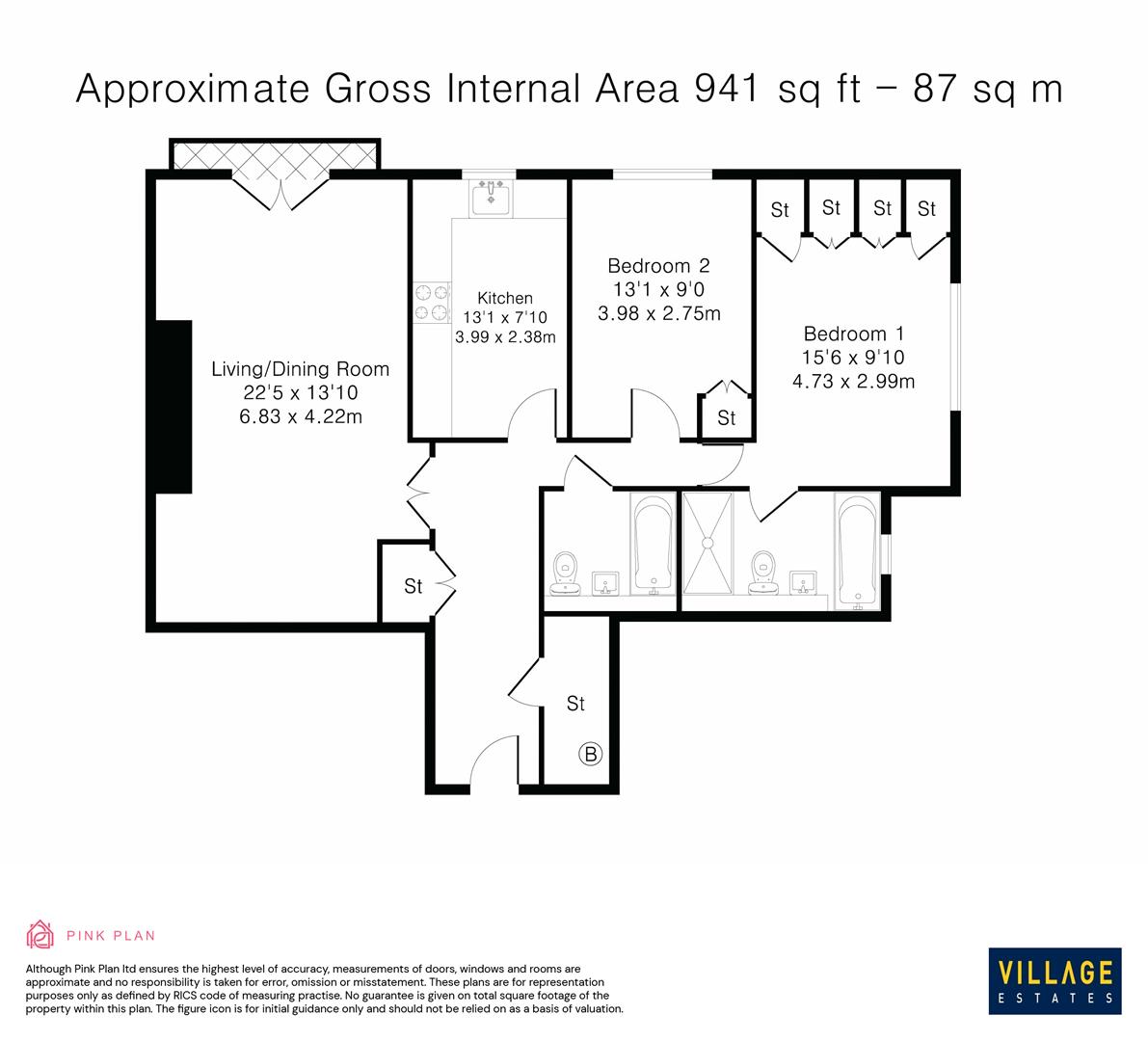 Floorplan for Wall Hall Drive, Aldenham