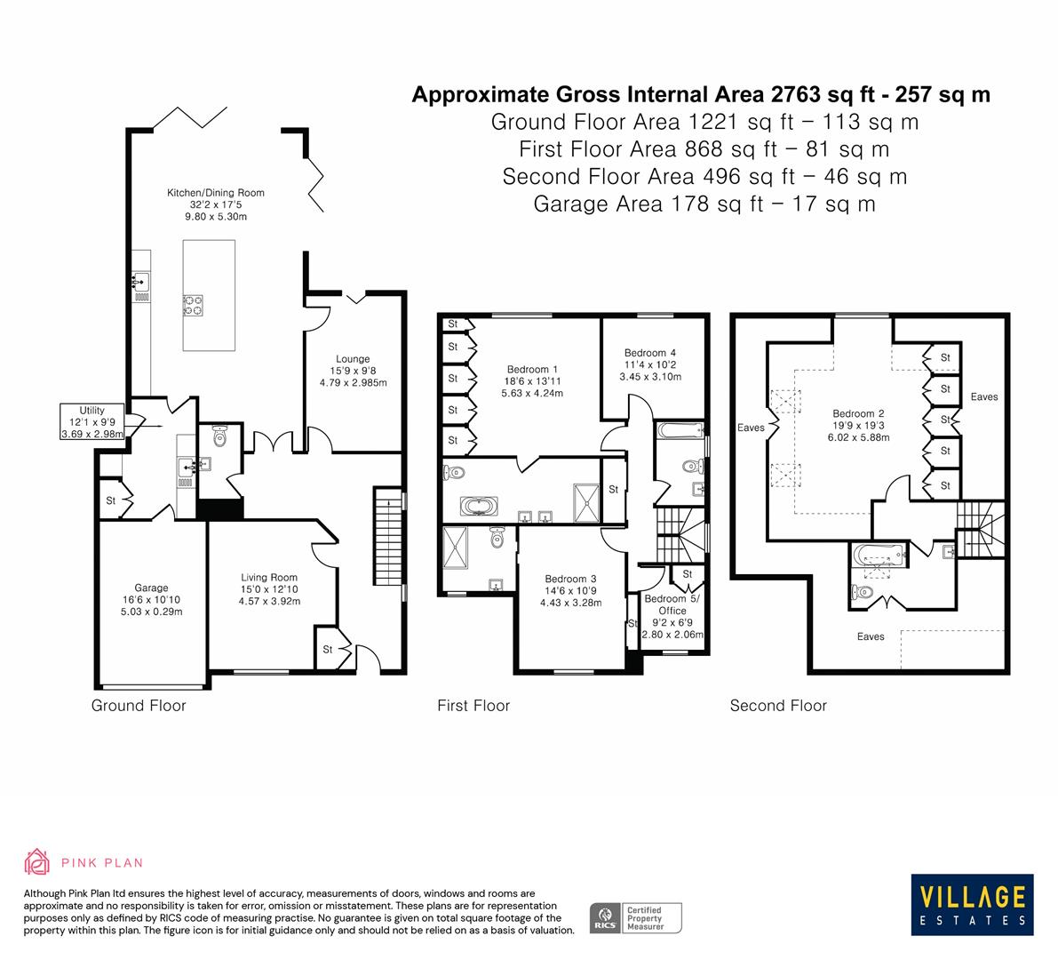 Floorplan for Newberries Avenue, Radlett