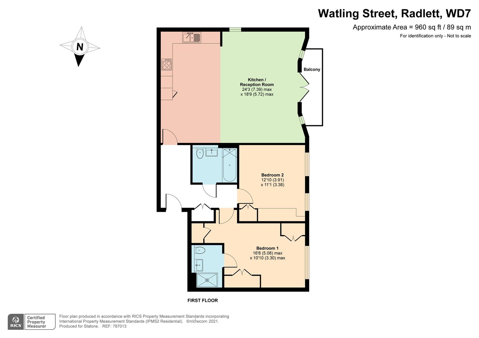 Floorplan for Watling Street, Radlett