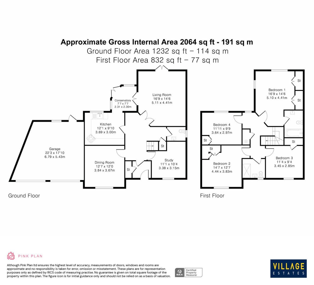 Floorplan for Common Lane, Radlett