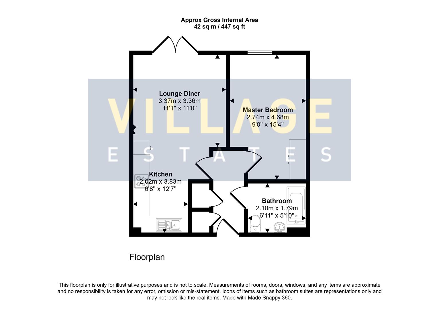 Floorplan for Maxwell Road, Borehamwood
