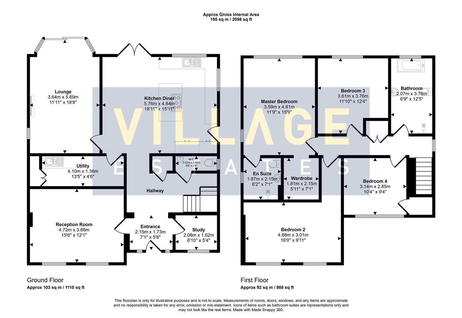Floorplan for Shenley Hill, Radlett