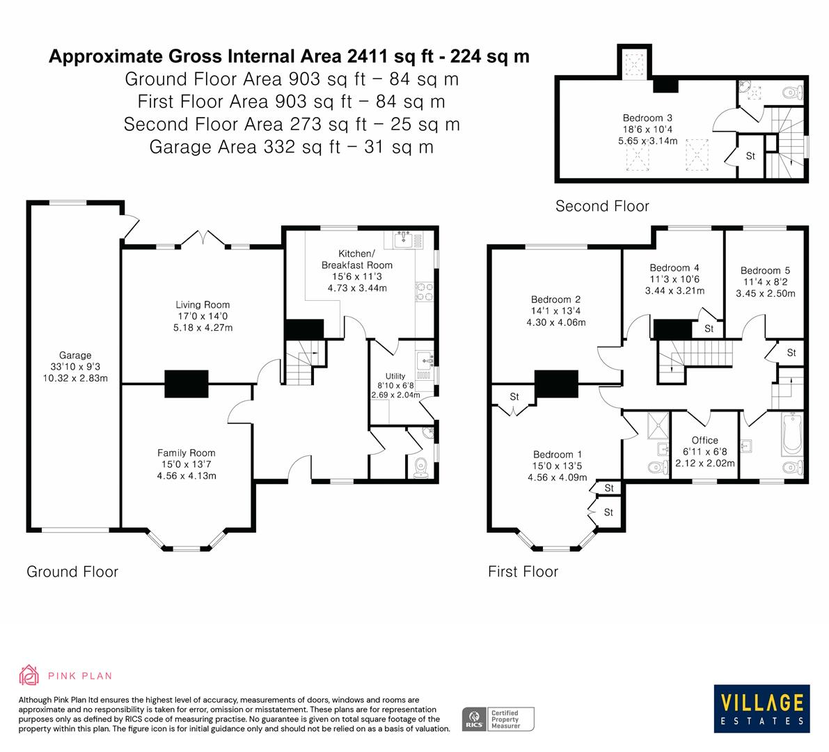 Floorplan for Aldenham Avenue, Radlett