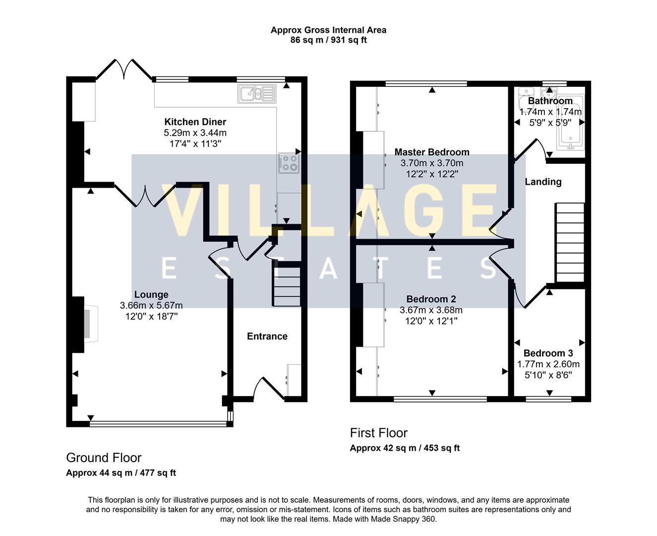 Floorplan for Shenley Road, Borehamwood