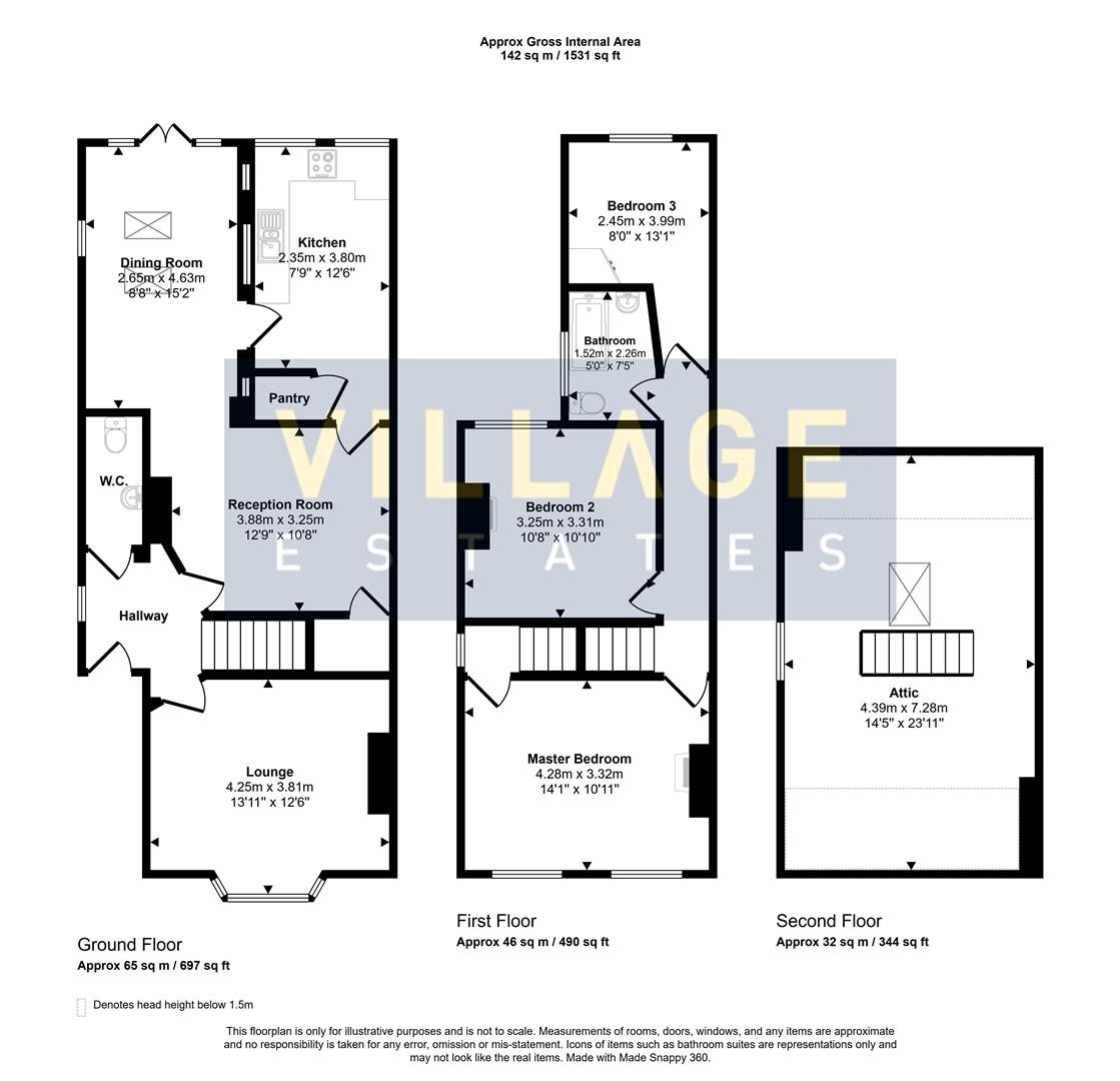 Floorplan for Elstree Hill South, Elstree, Borehamwood