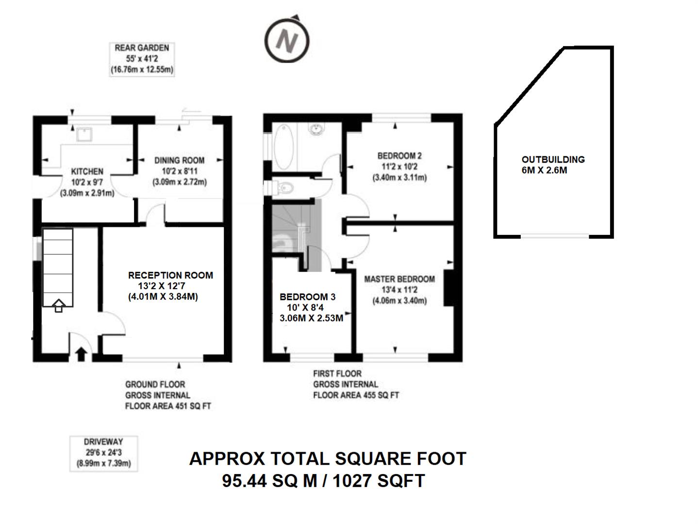 Floorplan for Beethoven Road, Elstree