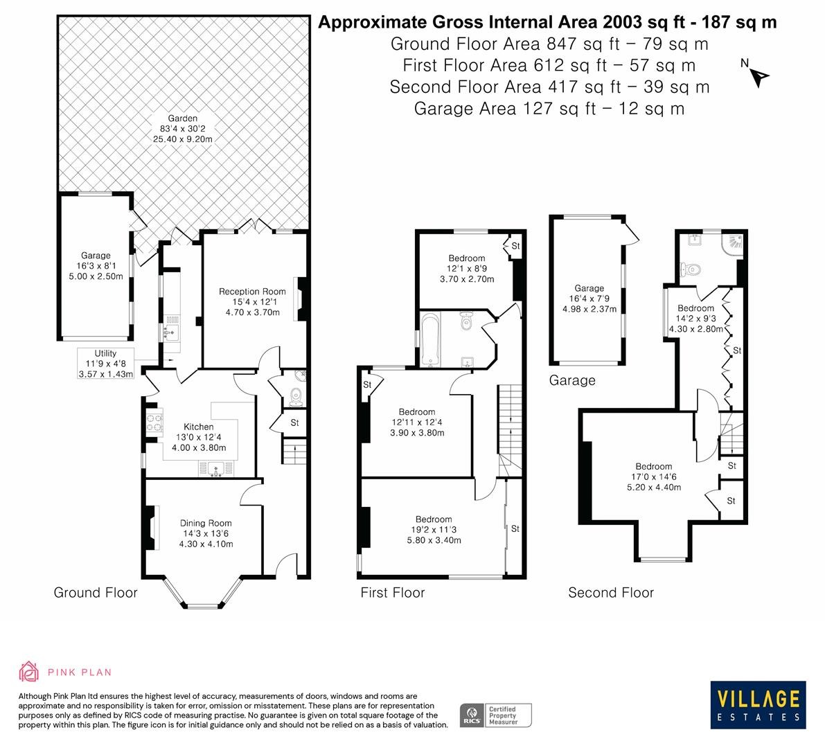 Floorplan for Christchurch Crescent, Radlett