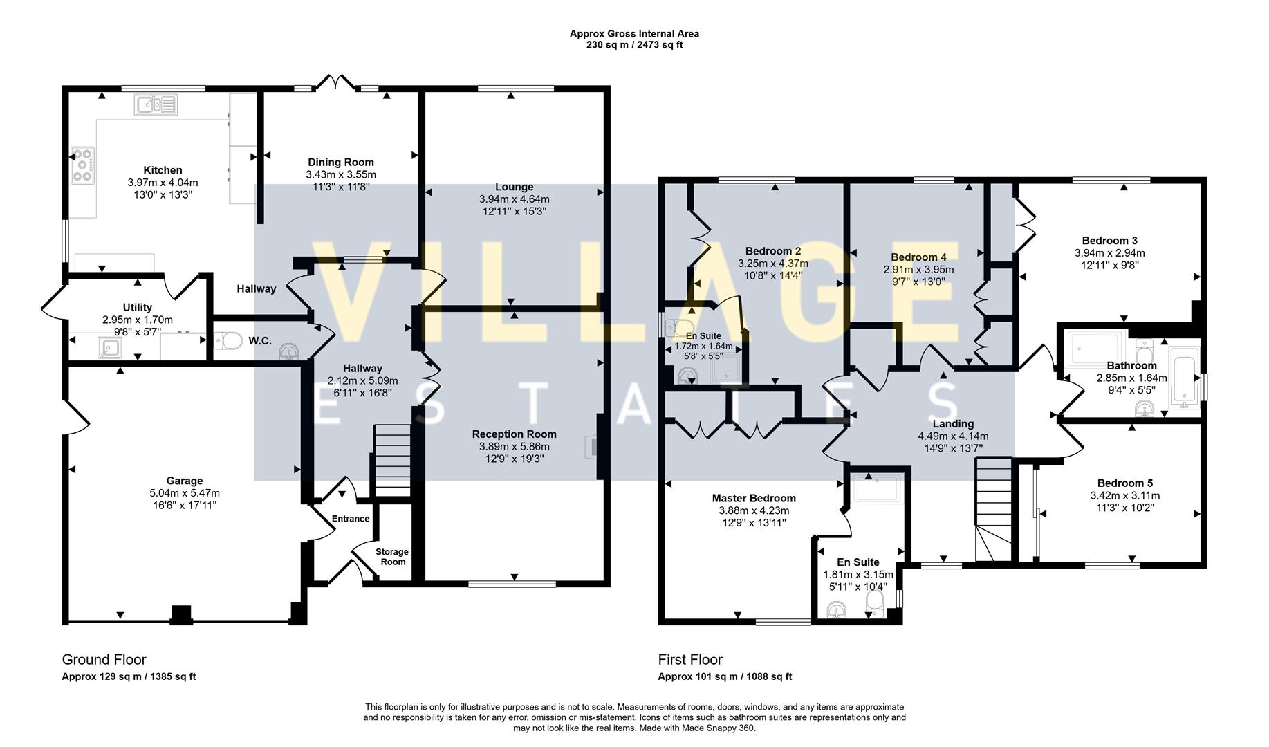 Floorplan for May Gardens, Elstree, Borehamwood