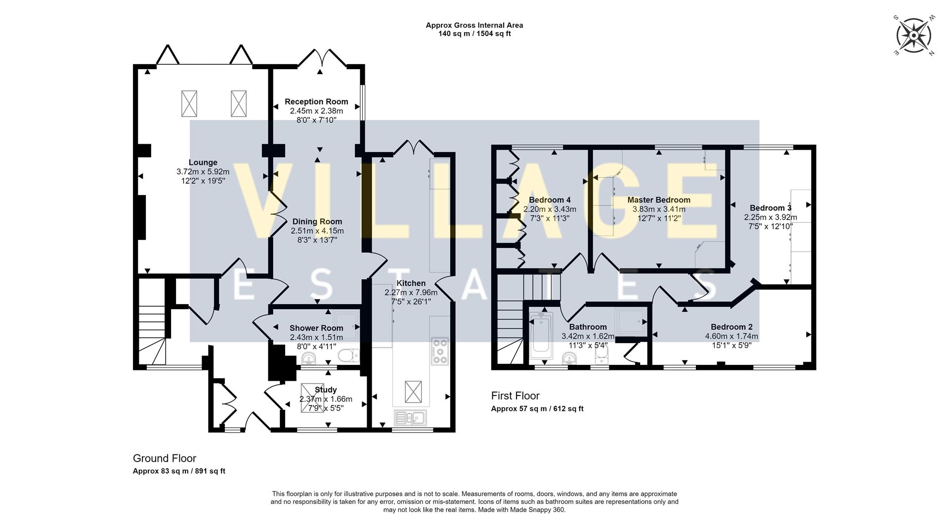 Floorplan for Lullington Garth, Borehamwood