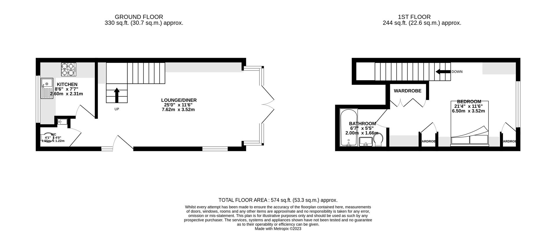 Floorplan for Edgwarebury Lane, Elstree, Borehamwood