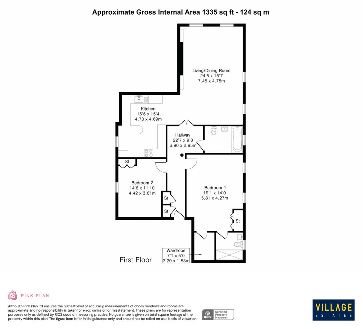 Floorplan for Beningfield Drive, Napsbury Park