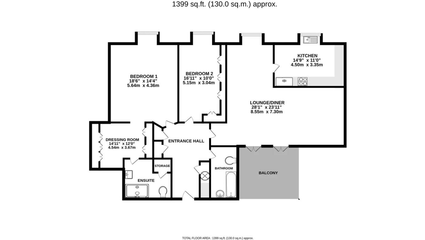 Floorplan for Gills Hill, Radlett
