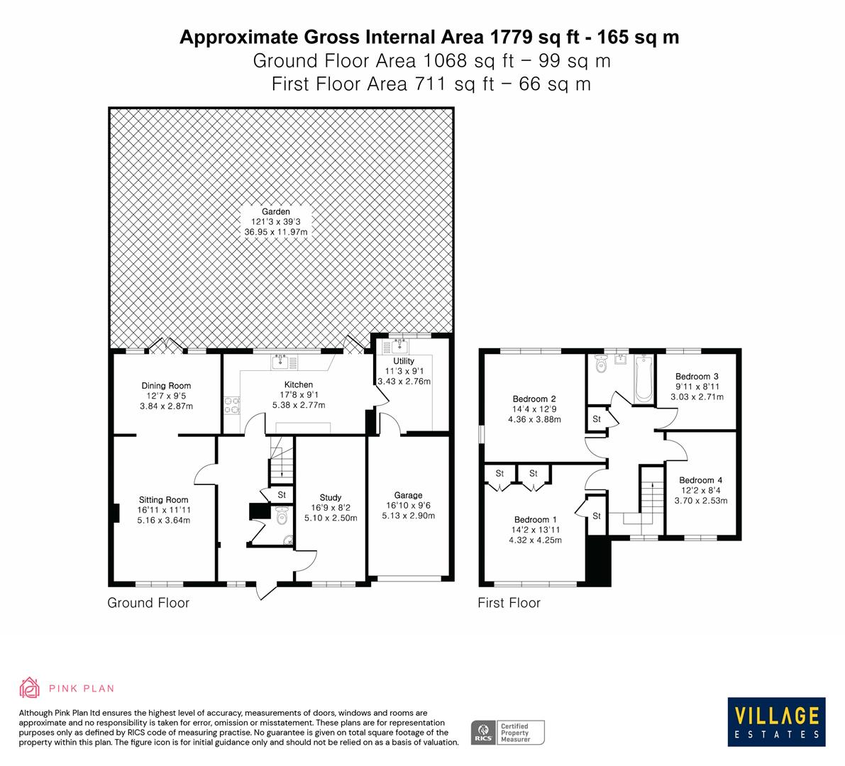 Floorplan for Homefield Road, Radlett