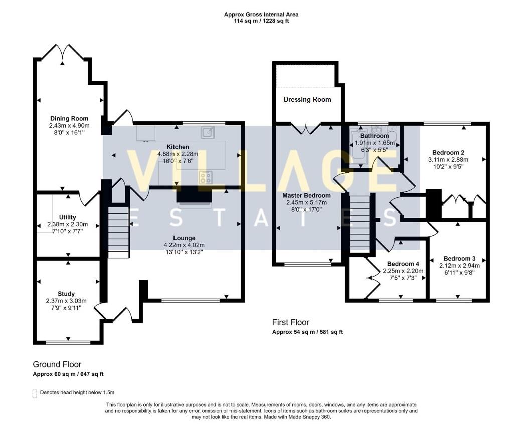 Floorplan for Allerton Road, Borehamwood