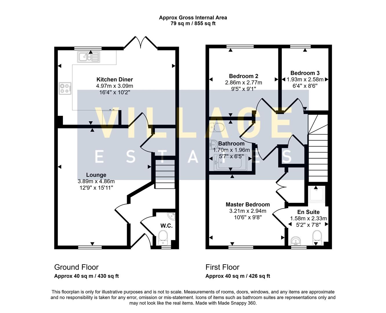 Floorplan for Keats Close, Borehamwood