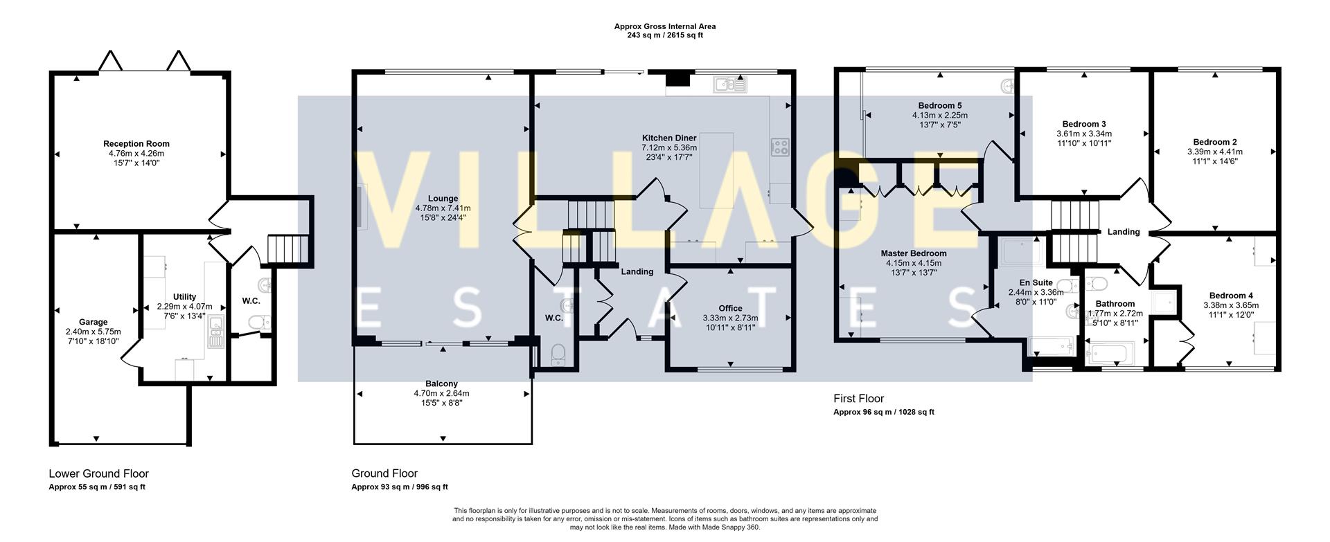 Floorplan for Deacons Hill Road, Elstree