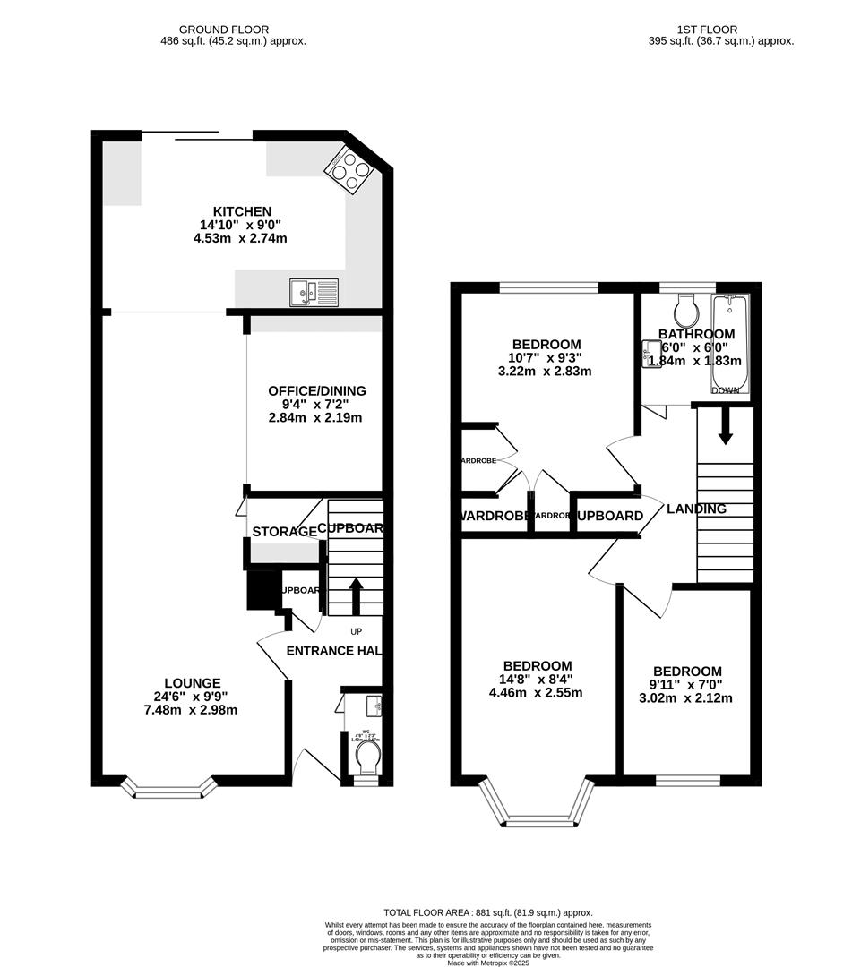 Floorplan for Whitehouse Avenue, Borehamwood