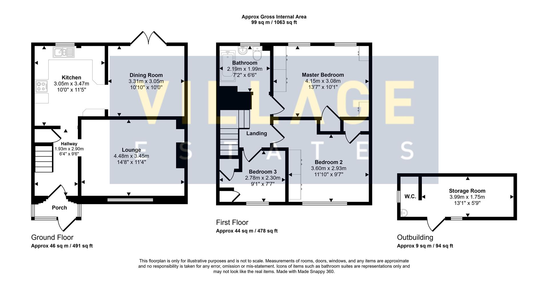 Floorplan for Bullhead Road, Borehamwood