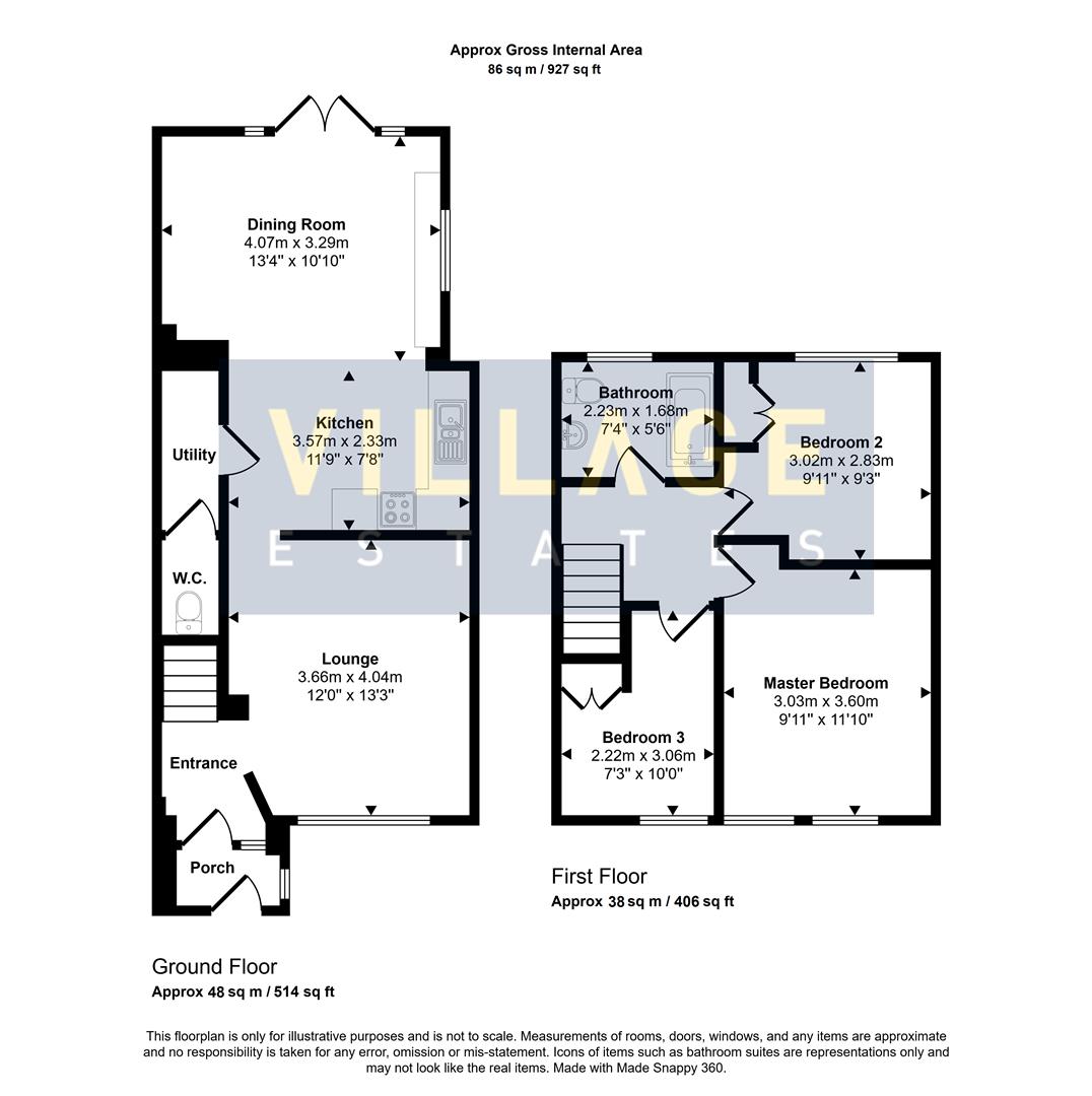 Floorplan for Allerton Road, Borehamwood