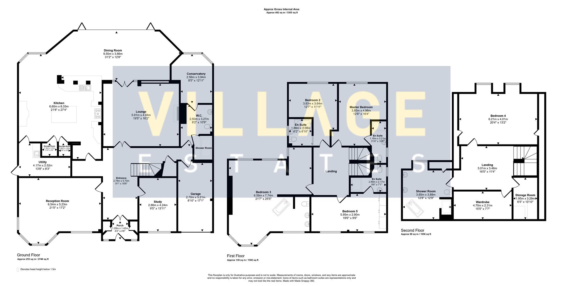 Floorplan for Barham Avenue, Elstree, Borehamwood