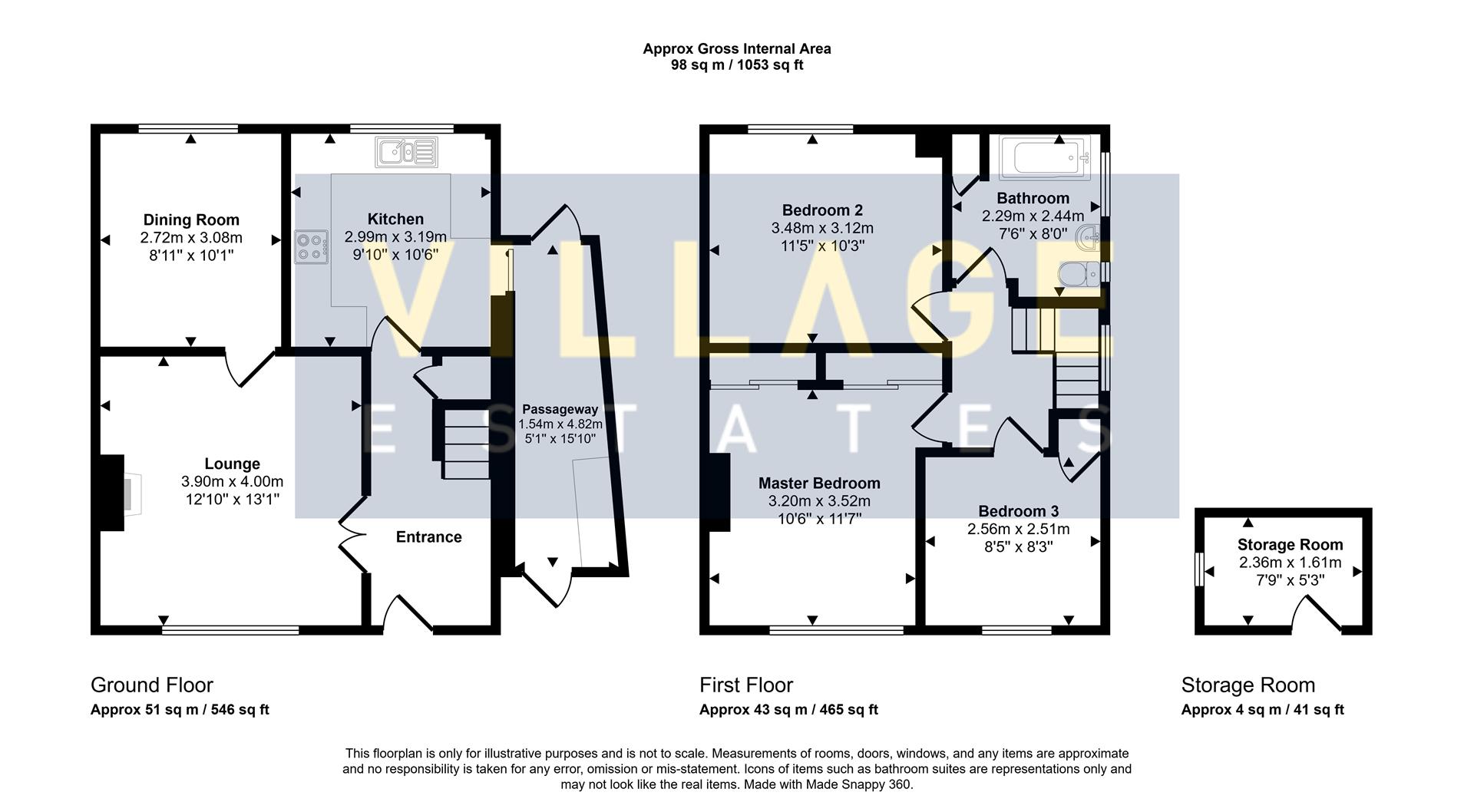 Floorplan for Sullivan Way, Elstree