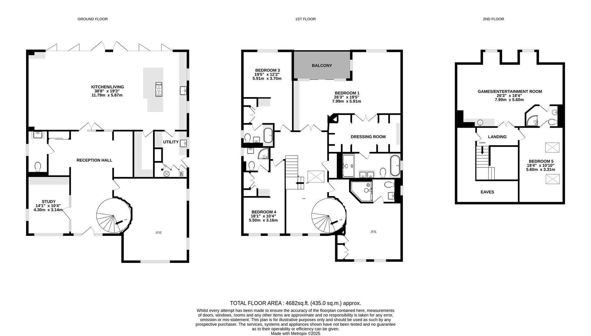 Floorplan for Newberries Avenue, Radlett