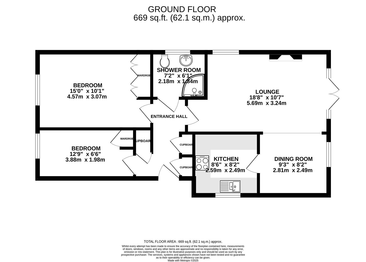 Floorplan for Slade Court, Watling Street, Radlett
