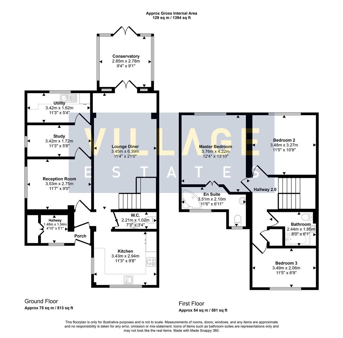 Floorplan for Meryfield Close, Borehamwood