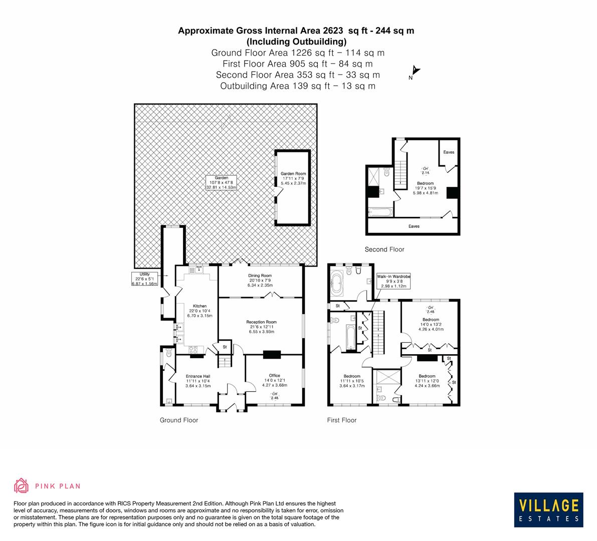 Floorplan for Mornington Road, Radlett