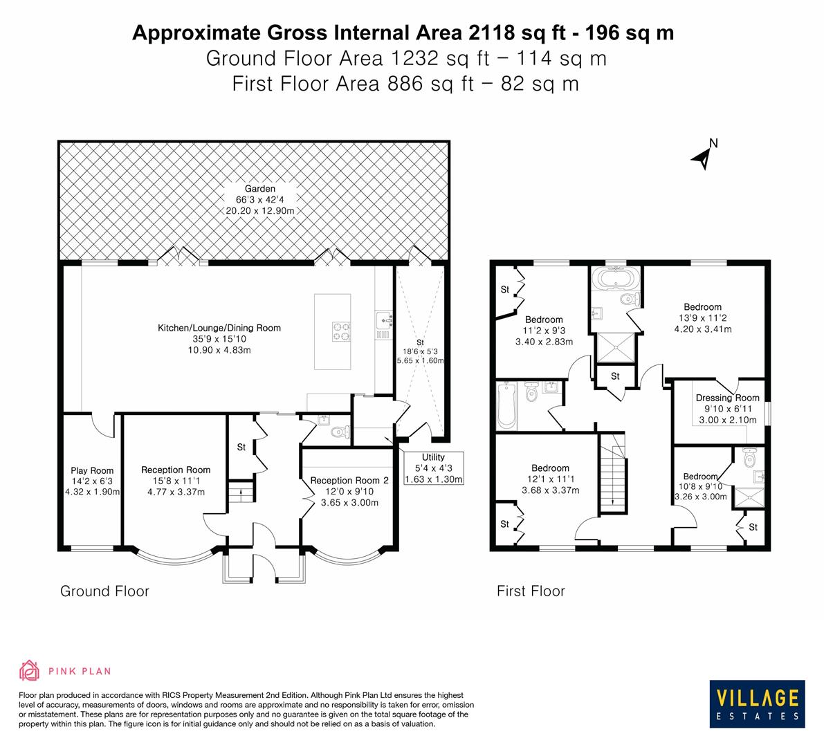 Floorplan for Oakridge Avenue, Radlett